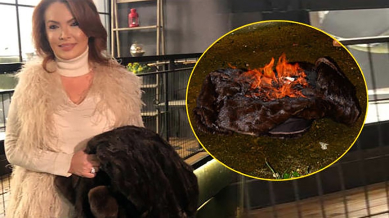 PROTESTO İÇİN 300 BİN TL.LİK KÜRKÜNÜ YAKTI